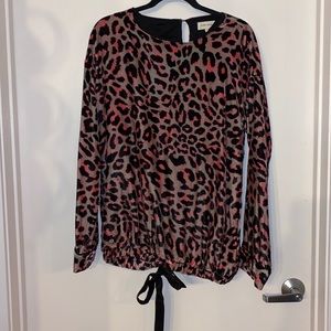 Joyce & Girls pink silver black velvet feel top size large